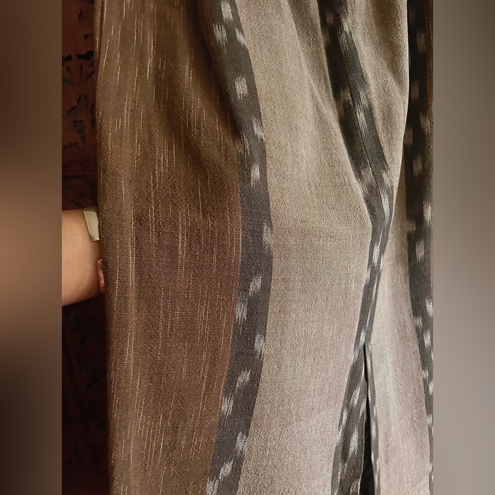 Vintage Ikat 100% cotton weaving maxi pencil skirt M - Picture 4 of 5